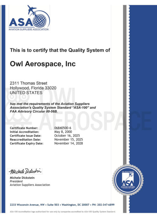 Home Accreditations ASA Certificate