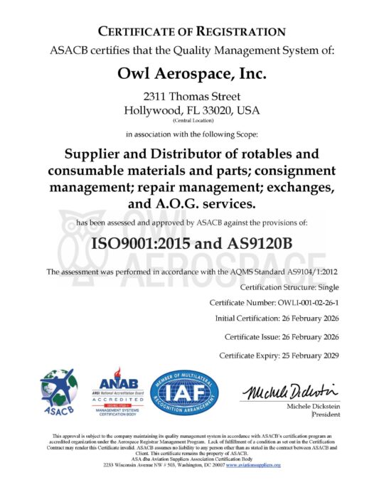 Home Accreditations AS9120 Certification